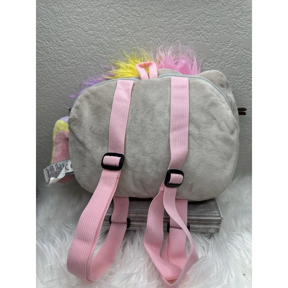 $44 🌙 GUND Pusheenicorn Pusheen‎ Cat Unicorn Plush Backpack 13